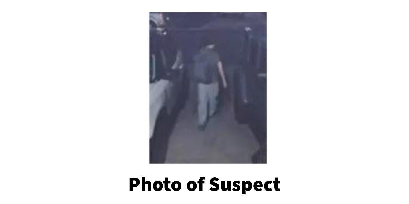 Photo of suspect in a burglary case.